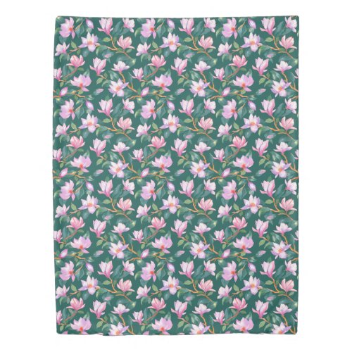 Blooming magnolia duvet cover