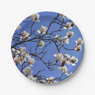 Blooming Magnolias Paper Plates
