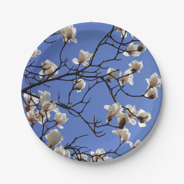Blooming Magnolias Paper Plates (Front)