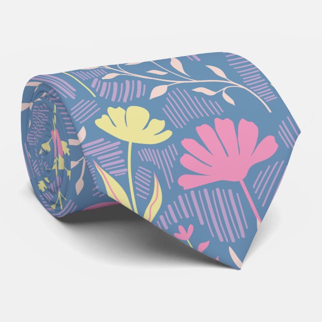 Blooming Meadow Breeze Neck Tie (Rolled)