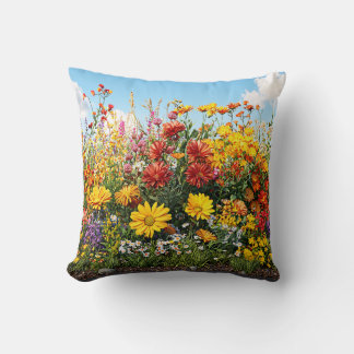 Blooming Meadow Throw Pillow