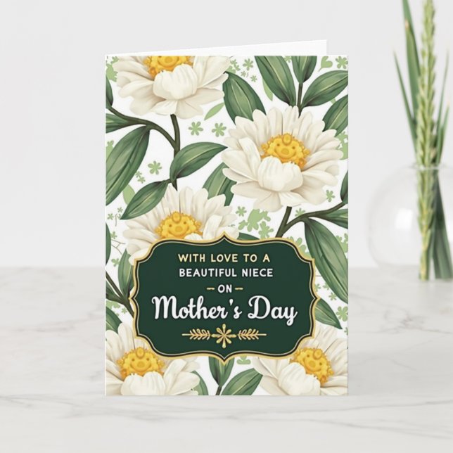 Blooming Mothers Day Face Card (Front)