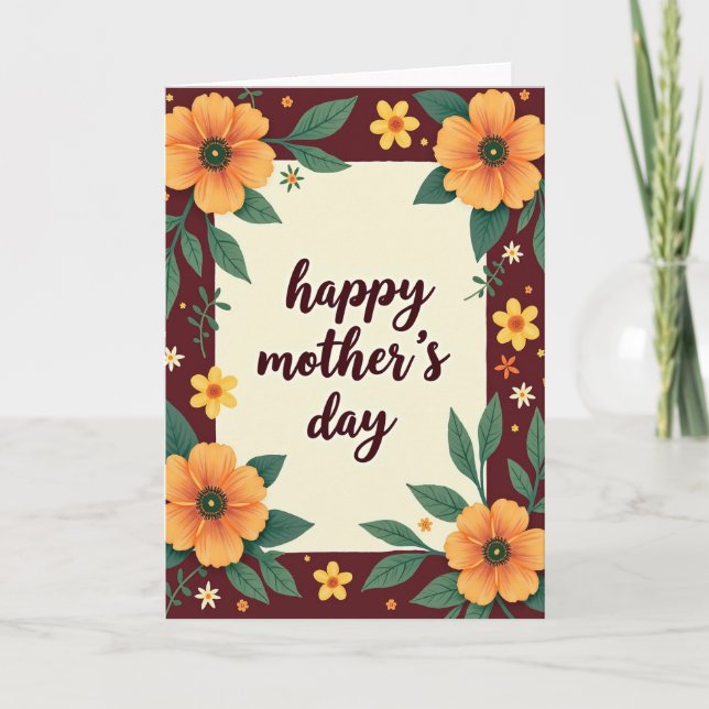 Blooming Mothers Day Message Card (Front)