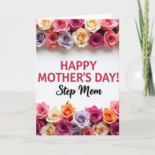 Blooming Mothers Day Step Mom Card (Front)