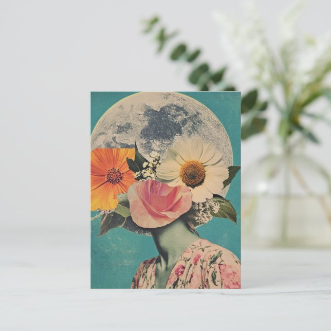 Blooming Mystery Under the Moon Postcard (Standing Front)