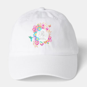  Blooming Mystical Floral Monogram Hat