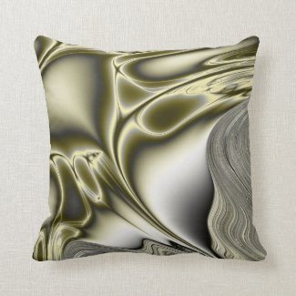 Blooming Olive Fractal Pillow