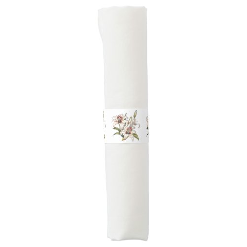 Blooming orange lily stem Lily Of The Valley Napkin Bands