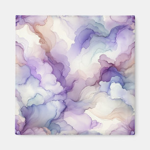 Blooming Orchid Purple Watercolor Abstract Art Magnet