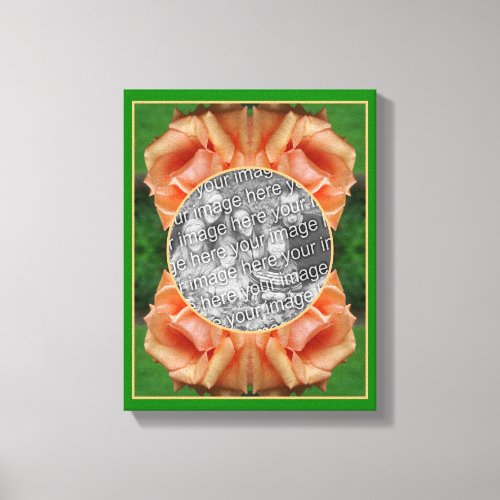 Blooming Peach Rose Create Your Own Photo Canvas Print
