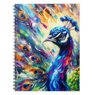 Blooming Peacock Harmony Notebook