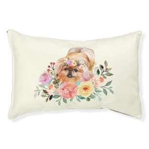 Blooming Pekingese Dog Paradise Pet Bed