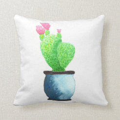 Cactus Flower Decorative & Throw Pillows | Zazzle