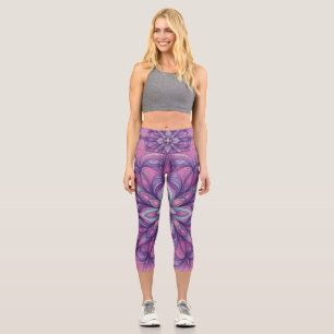 Blooming Pink Capri Leggings