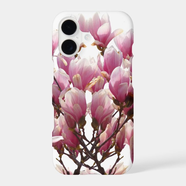 Blooming Pink Magnolias Spring Flower iPhone Case (Back)