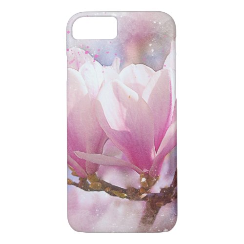 Blooming Pink Purple Magnolia _ Spring Flower iPhone 87 Case