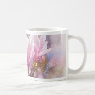 Blooming Pink Purple Magnolia - Spring Flower Coffee Mug