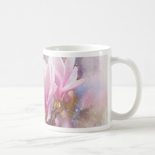 Blooming Pink Purple Magnolia _ Spring Flower Coffee Mug
