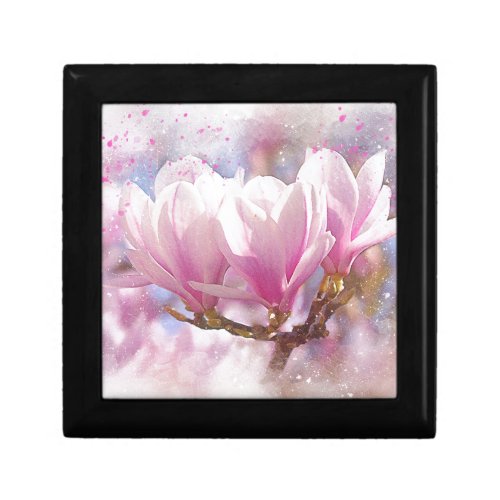 Blooming Pink Purple Magnolia _ Spring Flower Gift Box