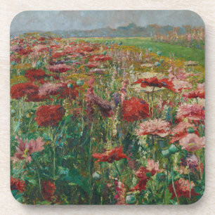 Blooming Poppies – Olga Wisinger-Florian Beverage Coaster