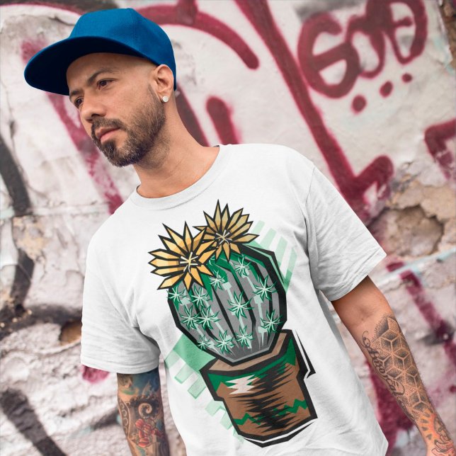 Blooming Potted Cactus Succulent Plant T-Shirt (Creator Uploaded)