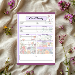 Blooming Purple Garden _ Clinical Planning Notepad