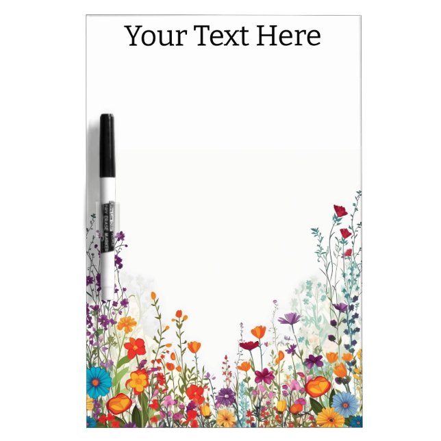 Blooming Purple Garden Dry Erase Board (Front)
