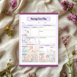 Blooming Purple Garden _ Nursing Care Plan Notepad
