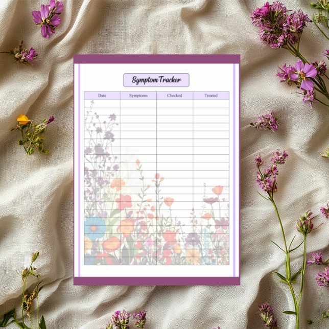 Blooming Purple Garden_ Step Tracker Notepad (Creator Uploaded)