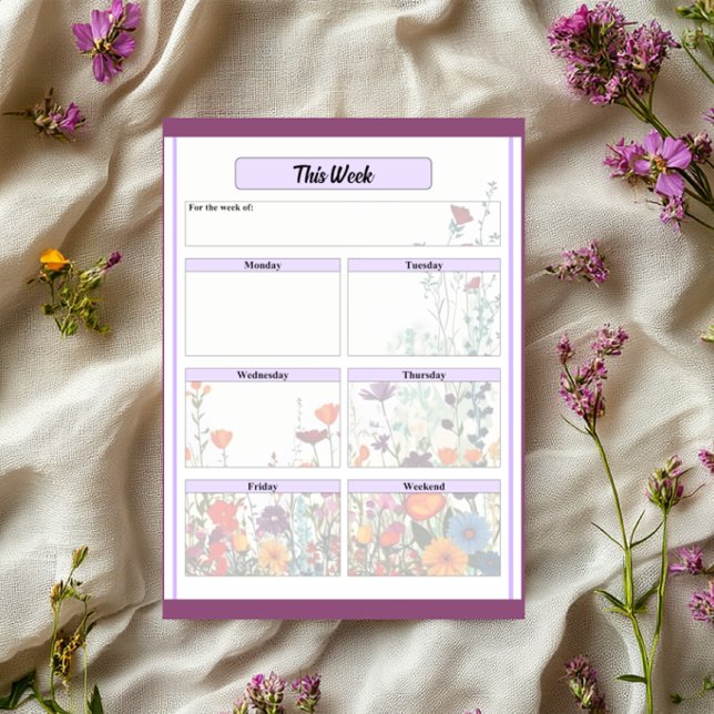 Blooming Purple Garden_ This Week Notepad (Creator Uploaded)