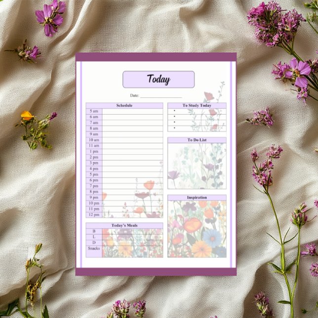 Blooming Purple Garden _ Today Notepad (Creator Uploaded)