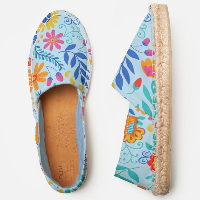 Blooming Radiance: Vibrant Floral Espadrille (Side)
