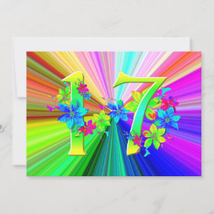 Blooming Rainbow Flowers for 17th Birthday