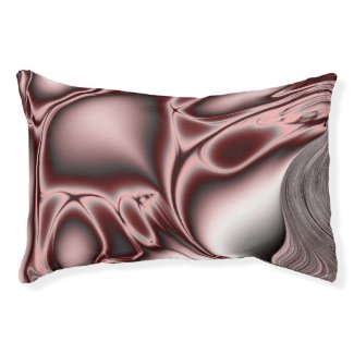 Blooming Red Fractal Small Dog Bed