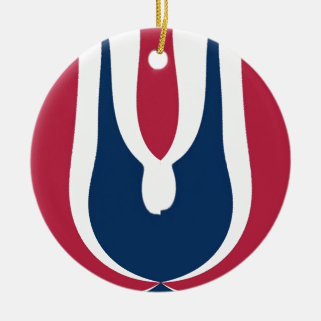 Blooming Red Hakuna Matata Latest gift design Ceramic Ornament (Front)