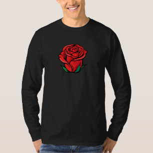 Blooming Red Rose Petal Floral Flower T-Shirt