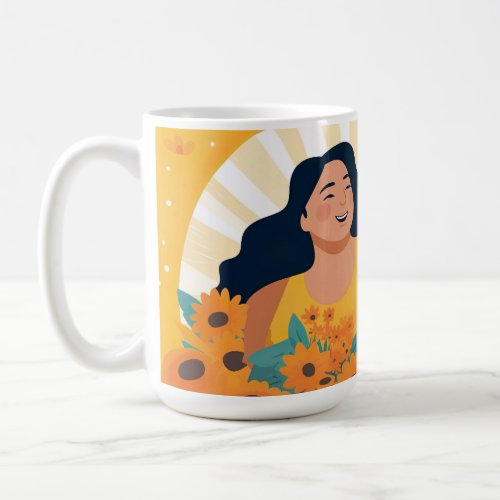 Blooming Resilience and Joy Woman  Rescue Dog Coffee Mug