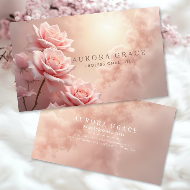 Blooming Rose Cloud Business Card (Creator Uploaded)