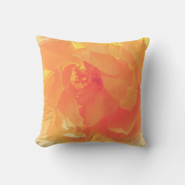 Blooming Rose Throw Pillow (Front)