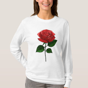 Blooming Rosebud Sketch T-Shirt