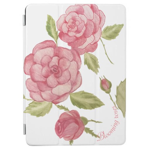 Blooming roses in watercolor stains Mouse pad Door iPad Air Cover