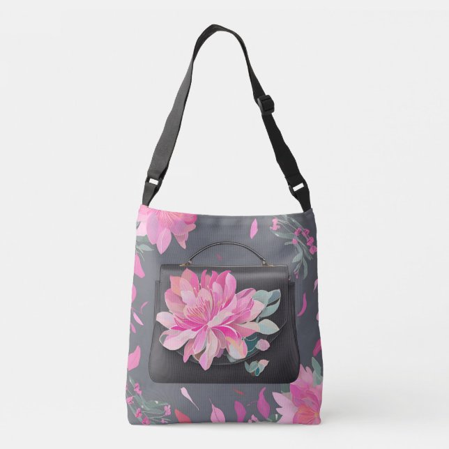Blooming Roses Purse  AI art  Crossbody Bag (Back)