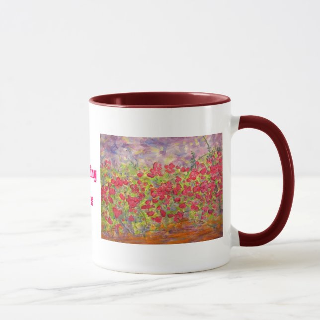 blooming roses(slogan) mug (Right)