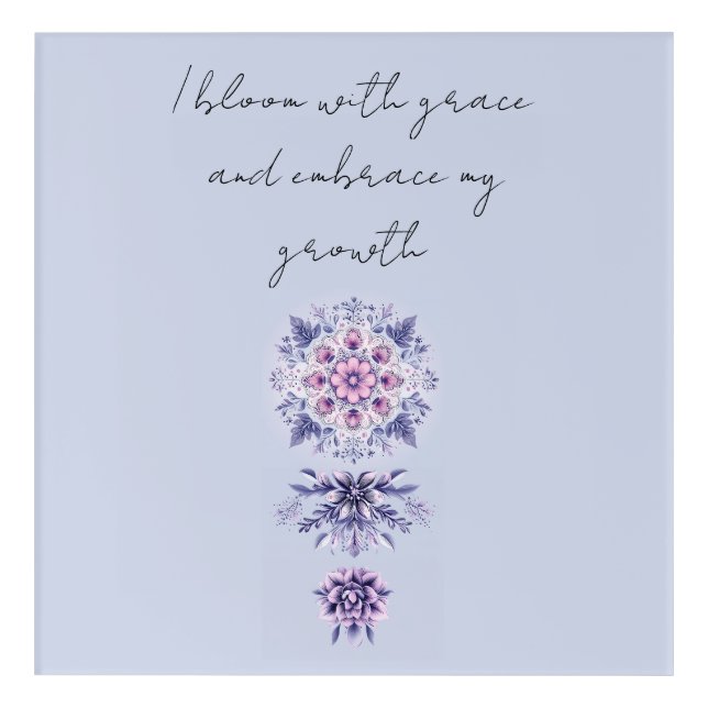 Blooming Serenity Mandala Acrylic Wall Art (Front)
