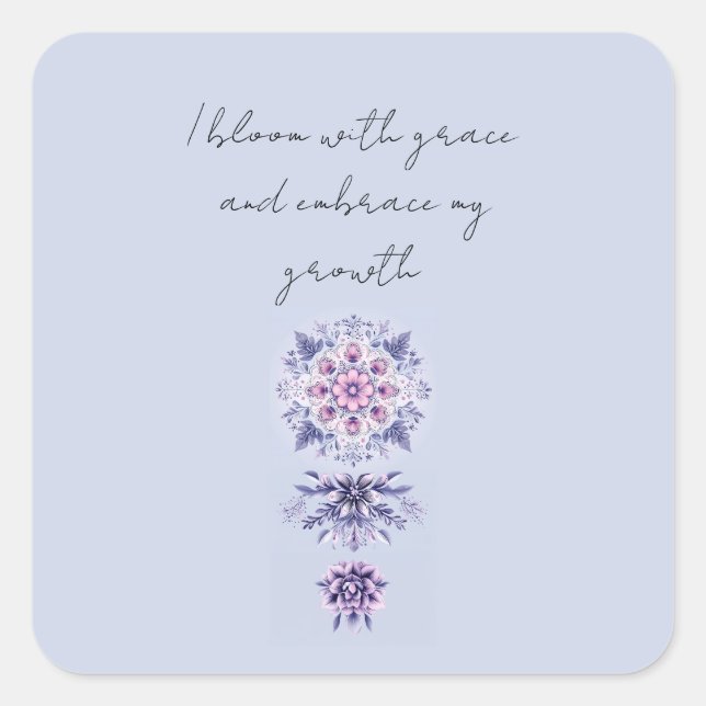 Blooming Serenity Mandala Sticker (Front)