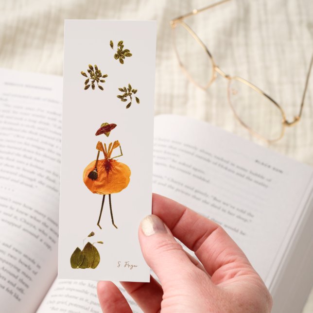 Blooming Silhouette | Handmade Botanical Art  Bookmarks (Hand)