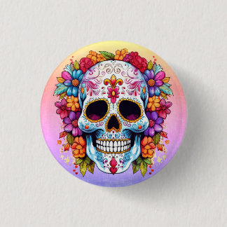 Blooming Skull Button