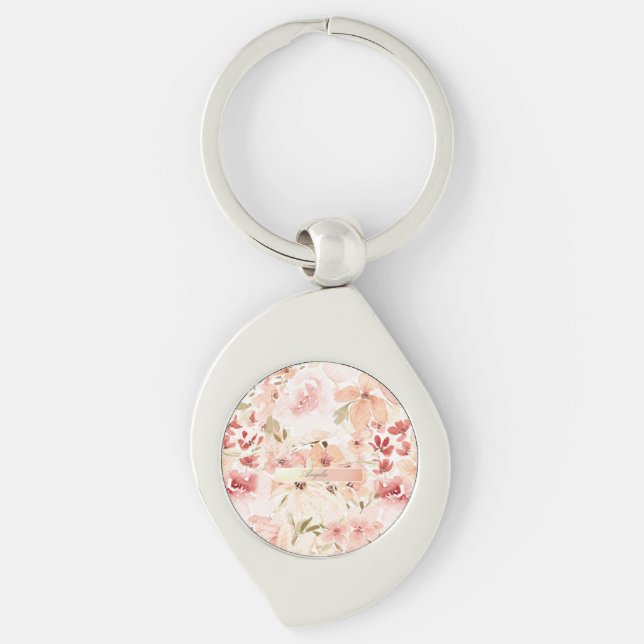 Blooming Spring Flowers Keychain (Front)