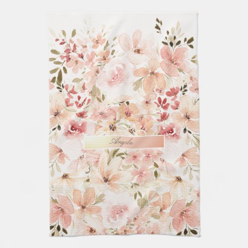 Blooming Spring Flowers Kitchen Towel