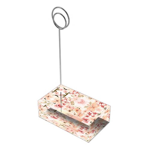 Blooming Spring Flowers Place Card Holder